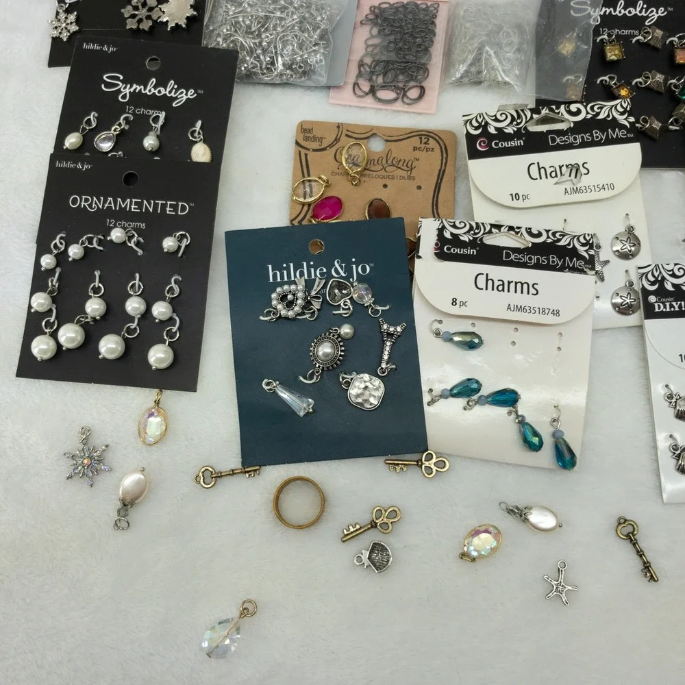 Earring Making Supplies Lot Jewelry Charms Findings Tools‎ Jump Rings Storage